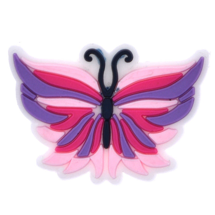 Wholesale 100PCS PVC Colorful Butterfly Series DIY Shoe Buckle JDC-SC-RYY019