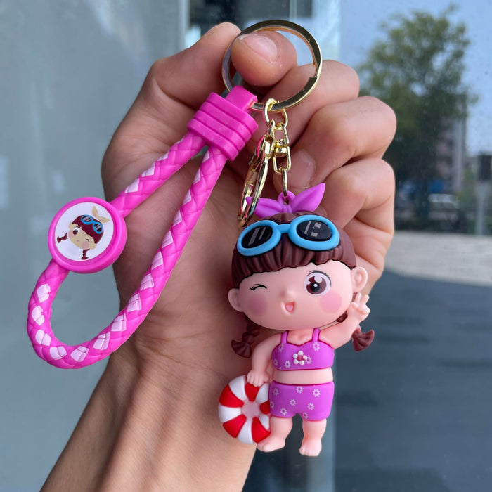 Wholesale Keychain Cute Doll Cartoon Car Keychain Couple Backpack Pendant Exquisite Small Gift