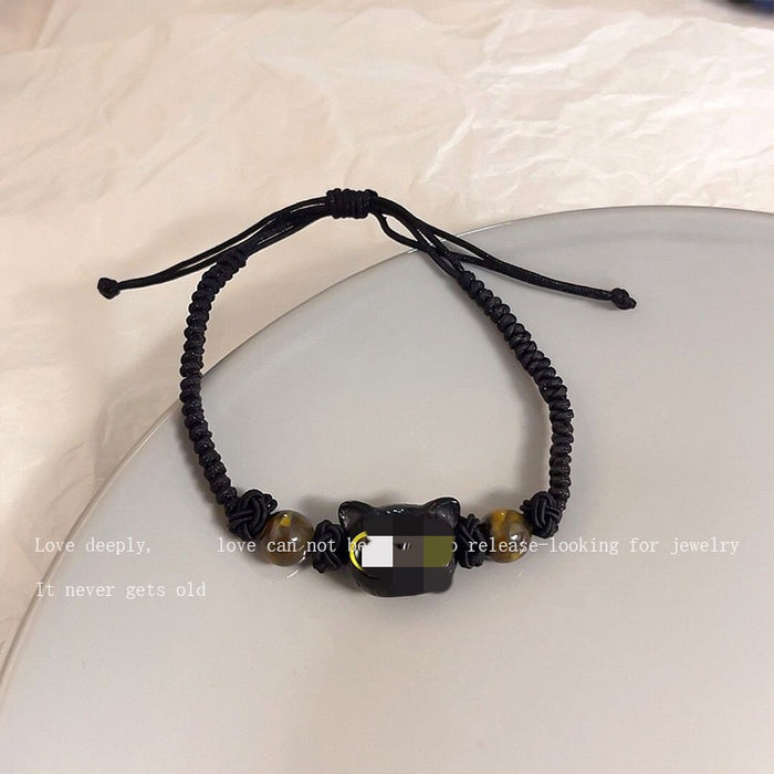 Wholesale black kitten black cat bracelet Star cute ins couple bracelet