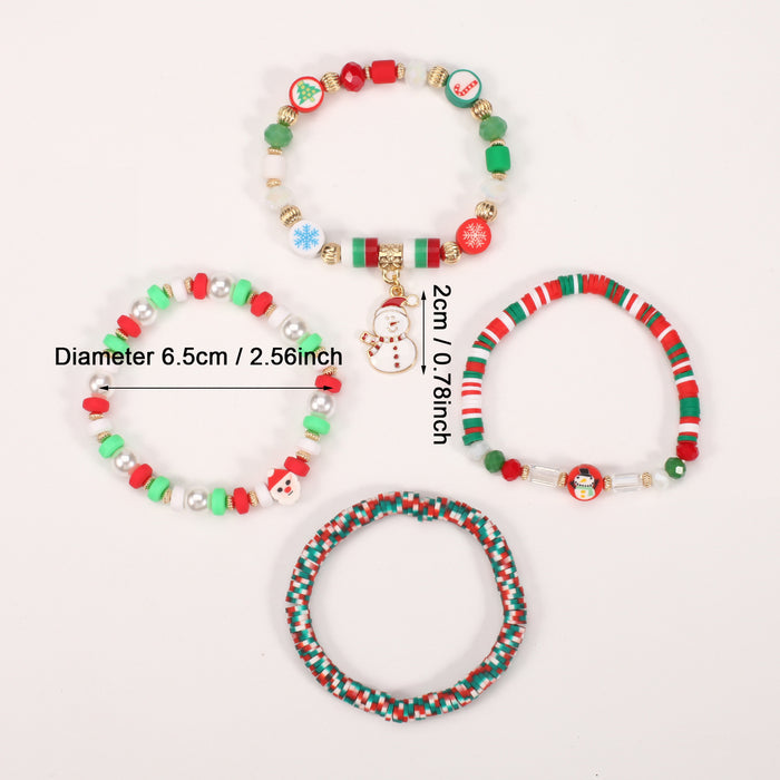 Wholesale Christmas Snowman, Christmas Tree, Santa Claus, Antlers Crystal Bracelet JDC-BT-Xiny062