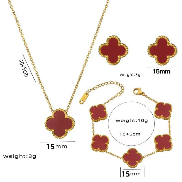 Wholesale Four-leaf Clover Rose Gold Bracelet