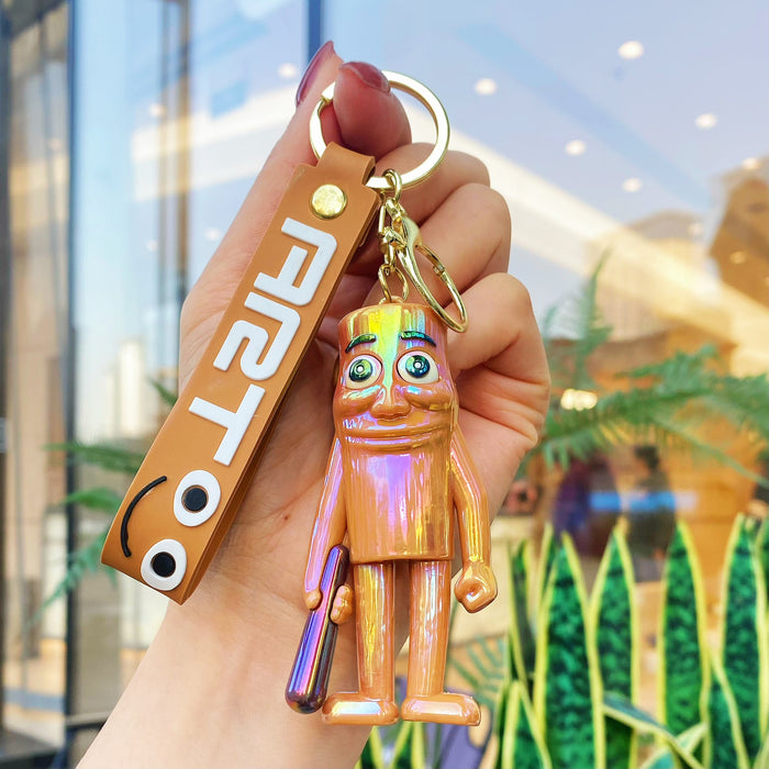 Wholesale 10 PCS Colorful and cute cartoon silicone keychains