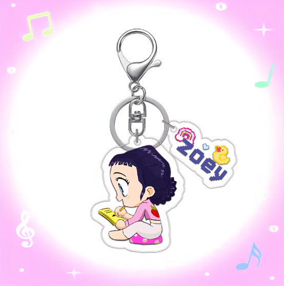 Wholesale 10pcs/set Anime-themed Acrylic Keychains Two-Piece Set