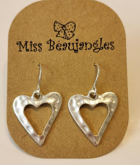 Wholesale Independent station retro heart-shaped Valentine's Day earrings creative pounding heart-shaped alloy earrings