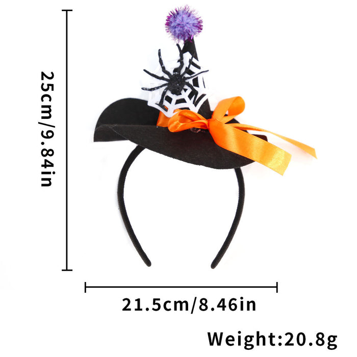 Wholesale Plastic Headband Pumpkin Witch Hat Hair Hoop For Party Celebrations