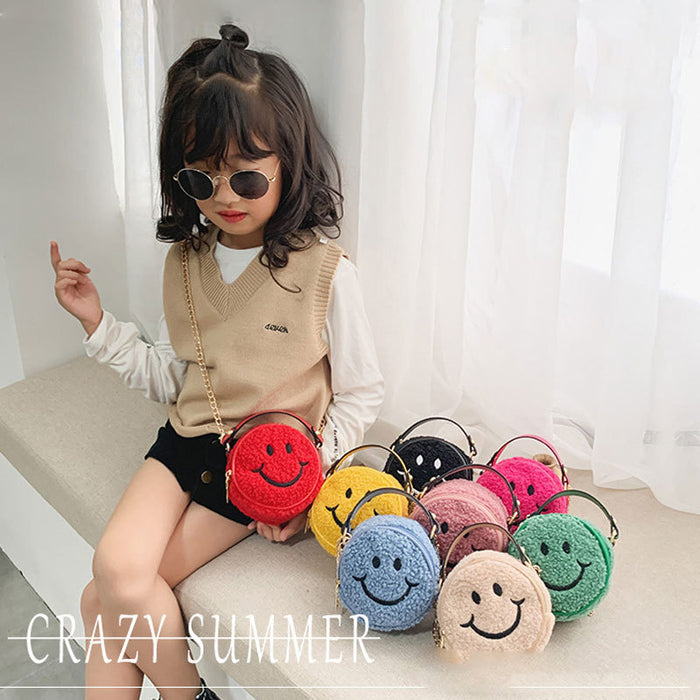 Wholesale Children's Bags Crossbody Bags Fashion Plush Chain Shoulder Bags JDC-SD-YuanDuo063