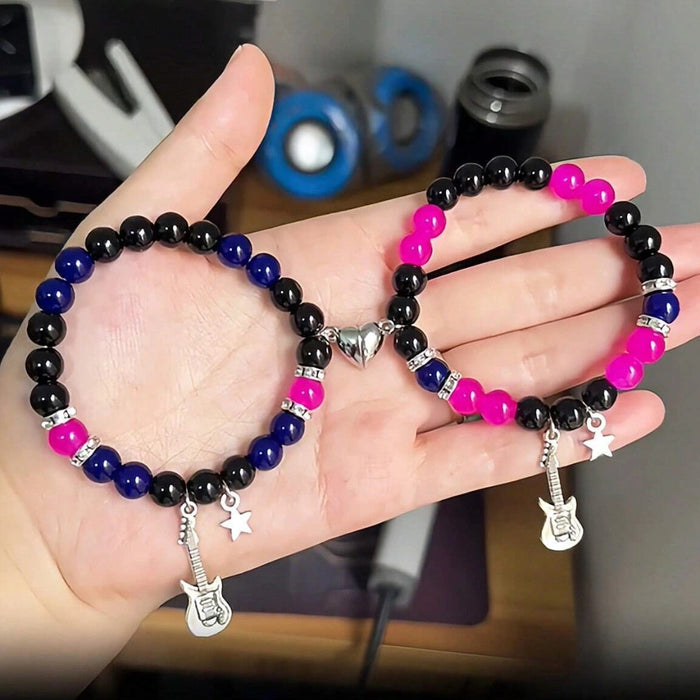Wholesale Guitar Five-pointed Star Love Magnetic Bracelet