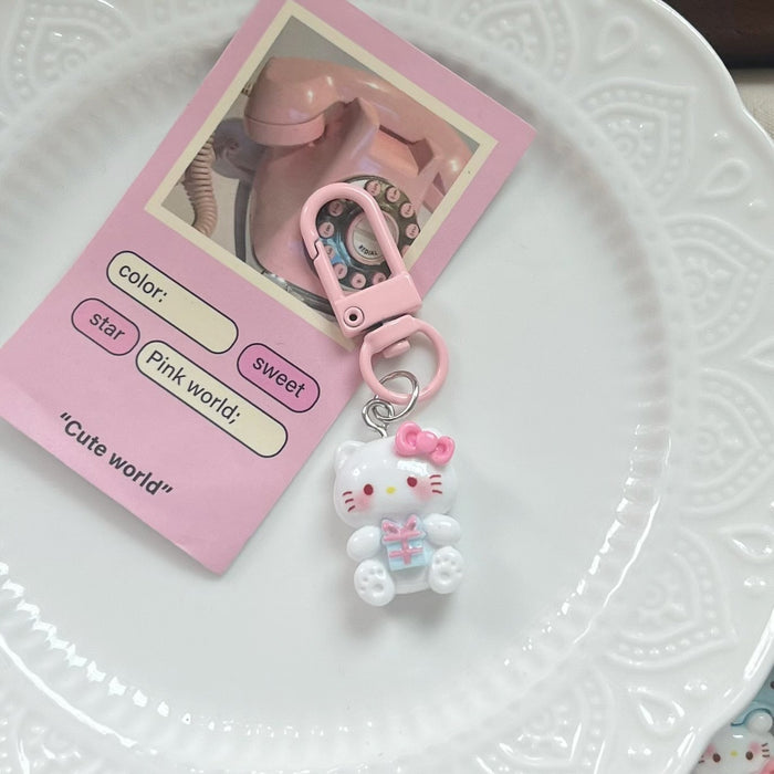 Wholesale Cute Cat Keychain Cartoon Sweet Pendant