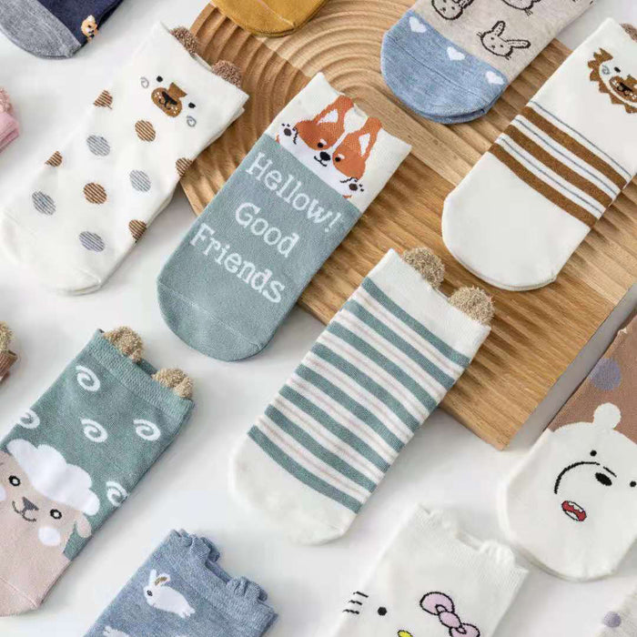 Wholesale New cartoon short socks, boat socks, shallow mouth invisible socks