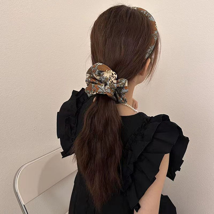 Wholesale Floral Satin Fabric Hairband JDC-HS-Suim003