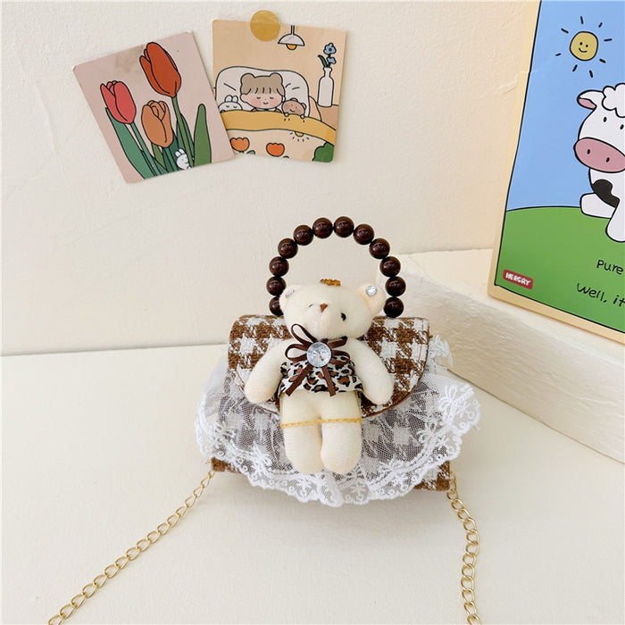 Wholesale Cotton and Linen Children's Cute Princess Chain Bag Coin Purse JDC-SD-YuanDuo094