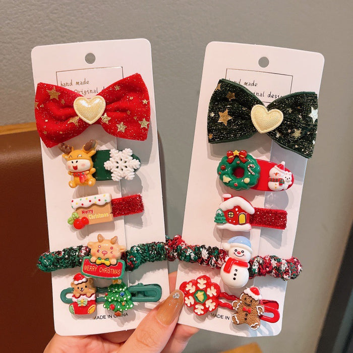 Wholesale Christmas children' s hair clips plush hair clips