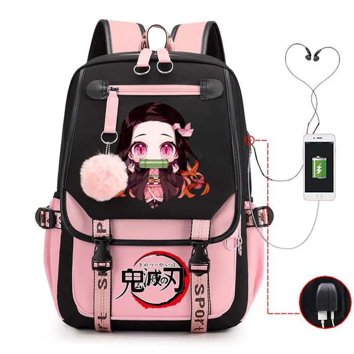 Wholesale Oxford Fabric Cartoon Backpack With USB Charging For Teens And Students