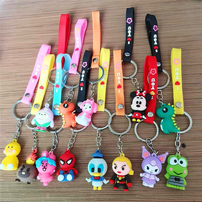 Wholesale Cute  cartoon keychain  small gift silicone pendant