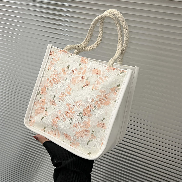 Wholesale Canvas Bucket Bag Cute Floral Pattern for Girls