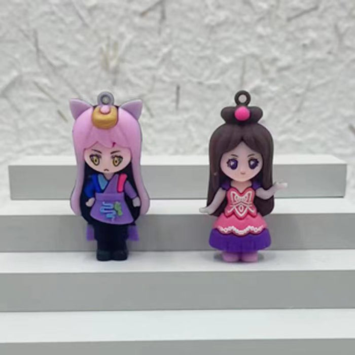 Wholesale Soft plastic three-dimensional doll pendant keychain