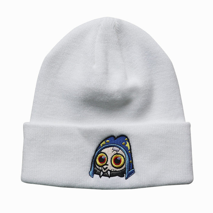 Wholesale Cartoon Character Embroidery Acrylic Knitted Beanie Hat JDC-FH-LvH016