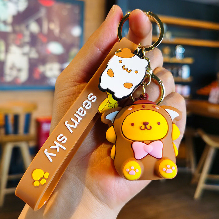 Wholesale Cartoon Doll Rubber Keychain JDC-KC-Tingm012