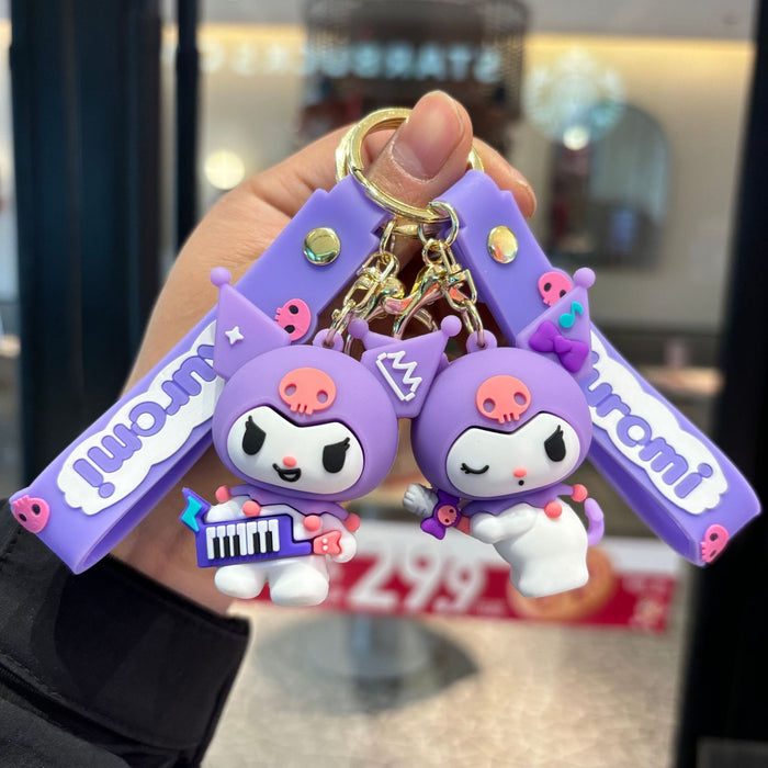 Wholesale Music keychain pvc doll pendant