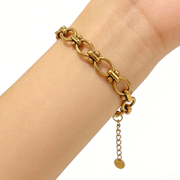 Wholesale Stainless Steel Vintage Circle Design Bracelet