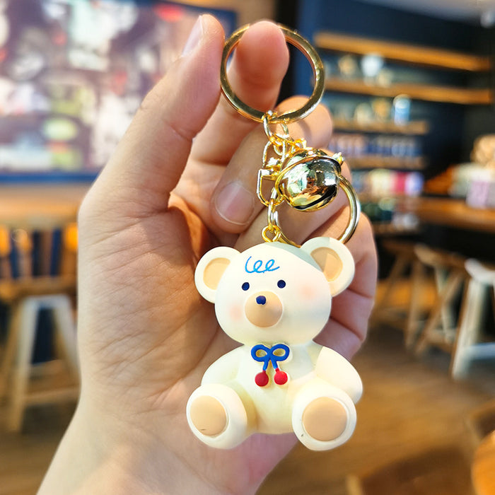 Wholesale Rubber Cherry Bear Cartoon 3D Keychain JDC-KC-Tingm053