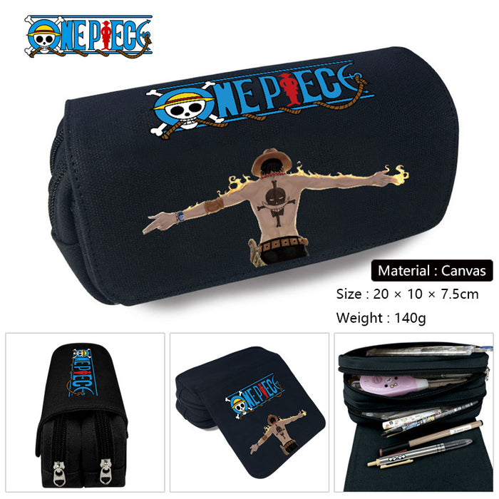 Wholesale Anime Canvas Pencil Case Multifunctional School Stationery Pouch For Students