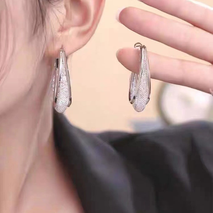 Wholesale Metal gold-plated crystal earrings