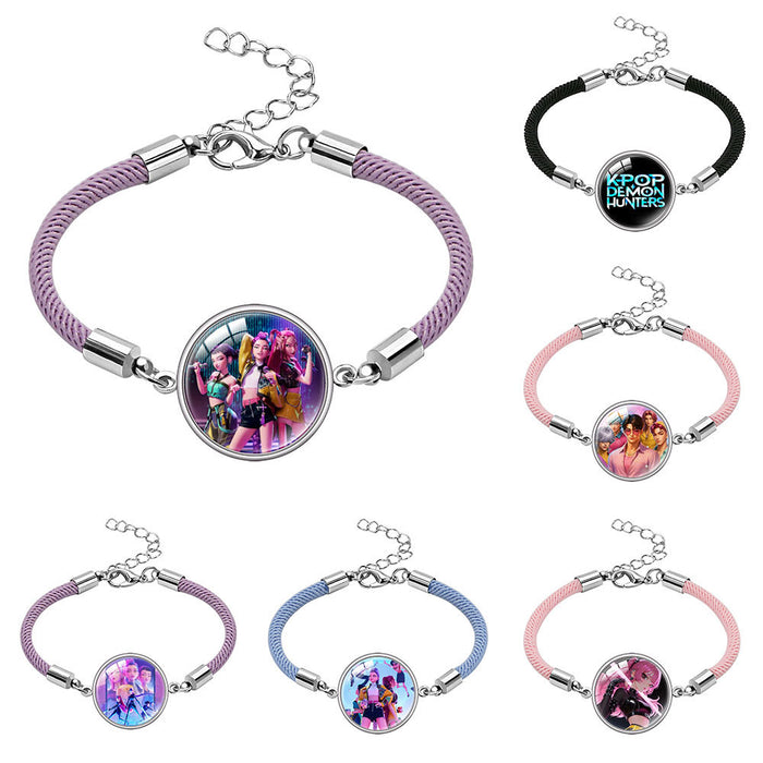 Wholesale Multicolor cord  Kpop Time Gem gemstone bracelet