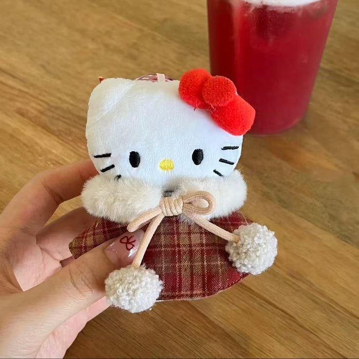 Wholesale Plush Doll Dress up Clothes 10cm Cotton Doll Cloak Cute Baby Clothes Plaid Cloak Skirt
