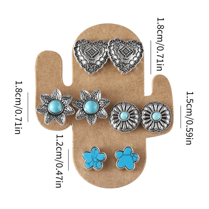 Wholesale 2pcs vintage multi-style suit earrings