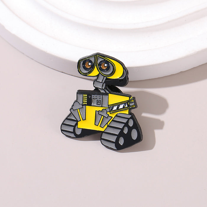 Wholesale Sci Fi Robot Cartoon Brooch Chic Metal Enamel Pin Gift Badge