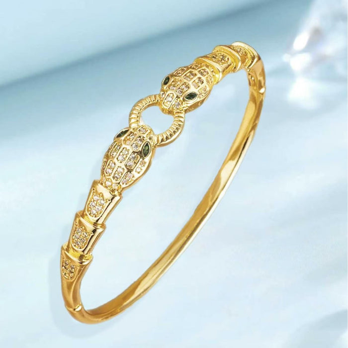 Wholesale Minimalist Zircon Bracelet For Women Gold Plated Copper Jewelry Accessory Trendy Everyday Wear Boutique Resale