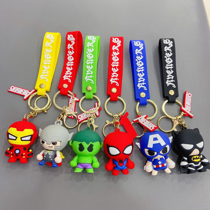 Wholesale Cartoon Car Keychain Men's and Women's Bag Silicone Key Chain Pendant