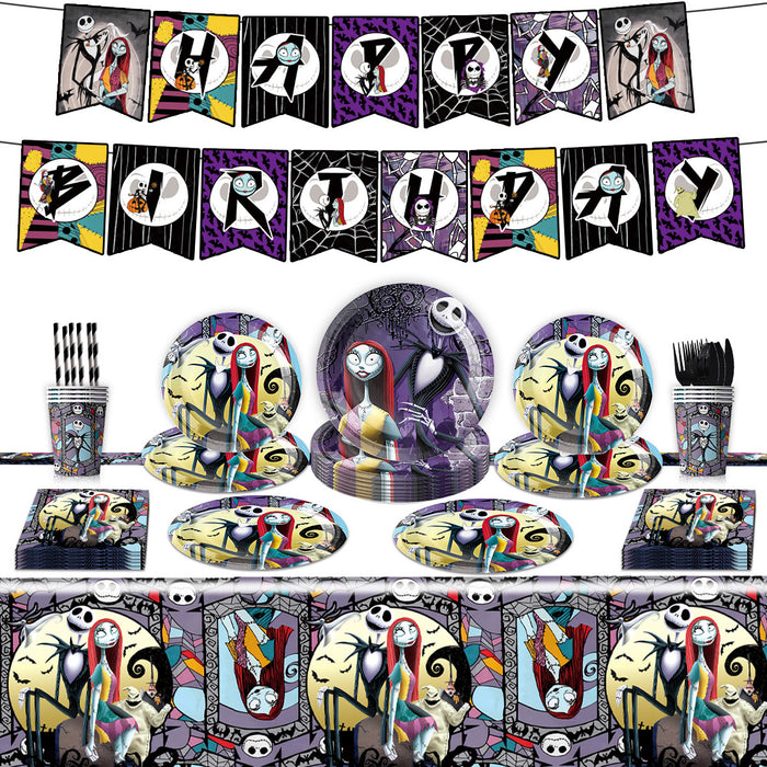 Wholesale  Horror Night theme party supplies cartoon dinner plates disposable tablecloths  party supplies