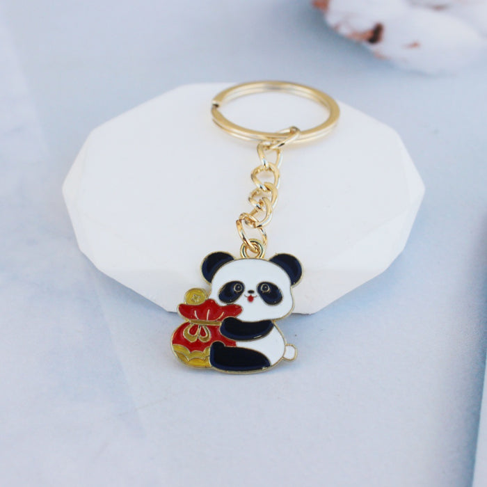 Wholesale Panda keychain  bag pendant  cartoon small gift key chain ornaments