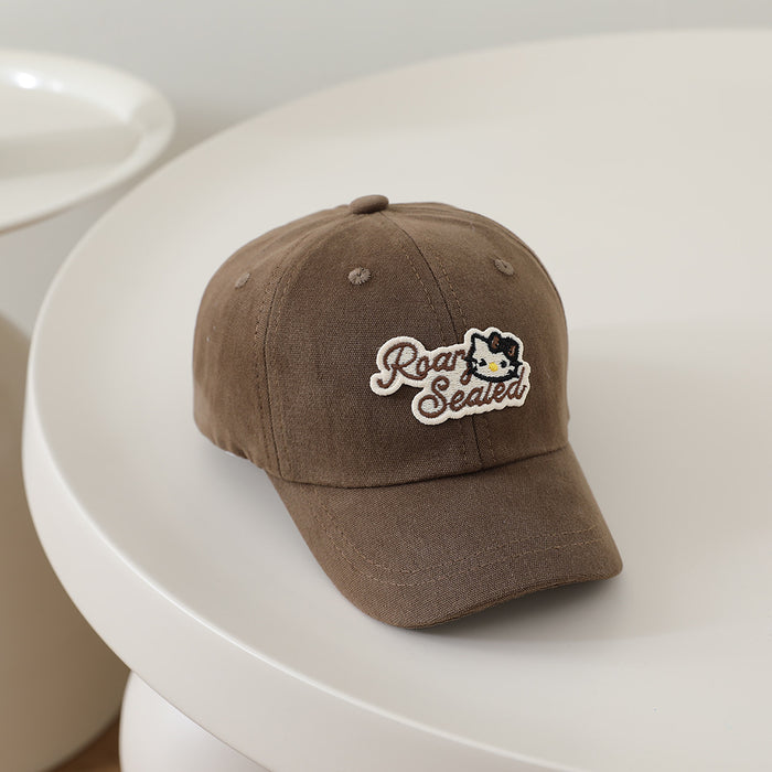 Wholesale Cute Cartoon Kids Baseball Cap Letter Bear Design Sun Hat For Boys Girls
