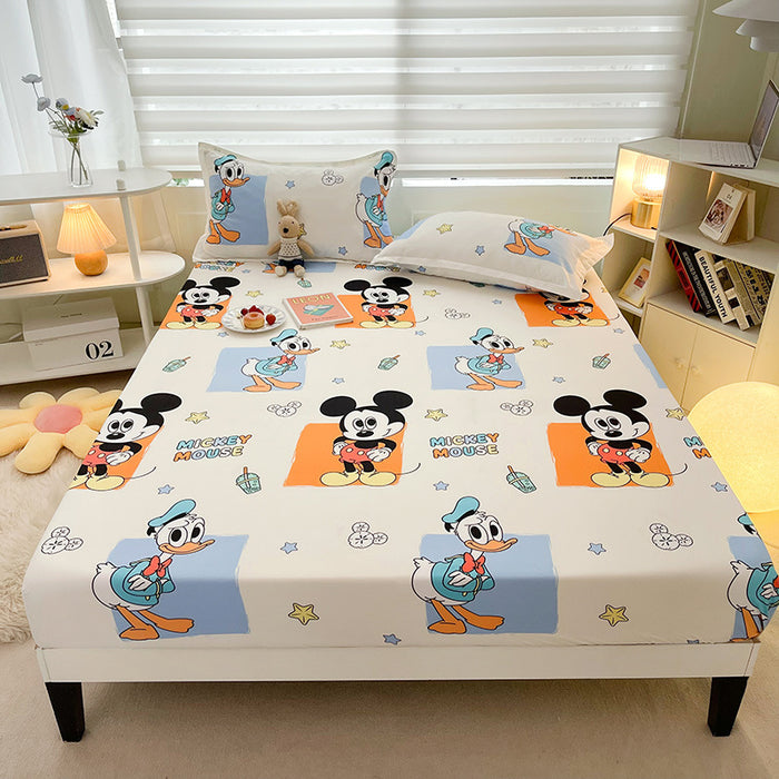 Wholesale A-level Cloud Washed Cotton Cute Cartoon Girl Heart Dormitory Bed Sheets JDC-SEE-AiErMei008