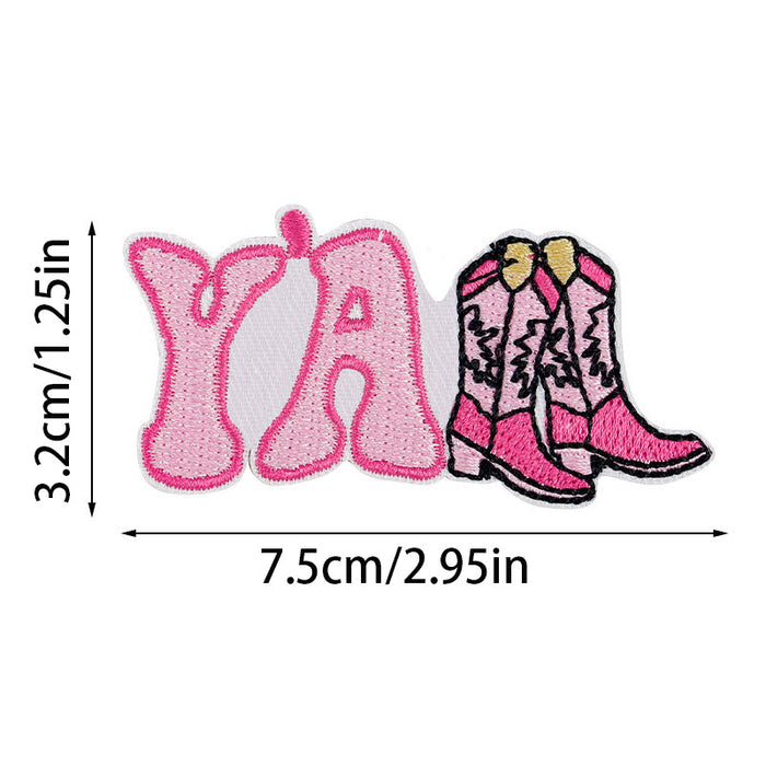Wholesale Pink Western Denim DIY Patches