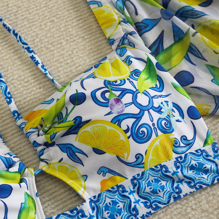 Wholesale Split swimsuit tight fitting high-end beach swimsuit three piece set