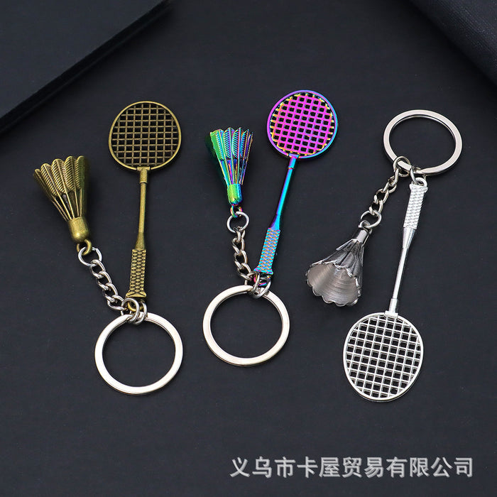 Wholesale Simulated Badminton Keychain Pendant Sports Souvenir Bag Pendant