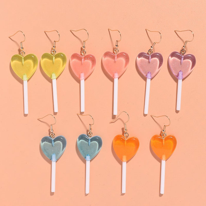 Wholesale Personalized earrings heart-shaped long handmade earrings