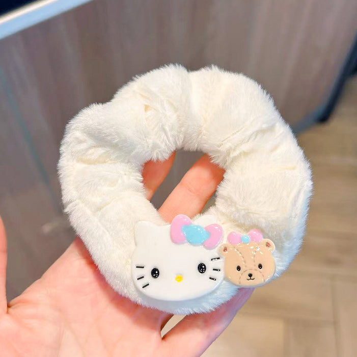 Wholesale Cute cartoon cat plush hair scrunchies