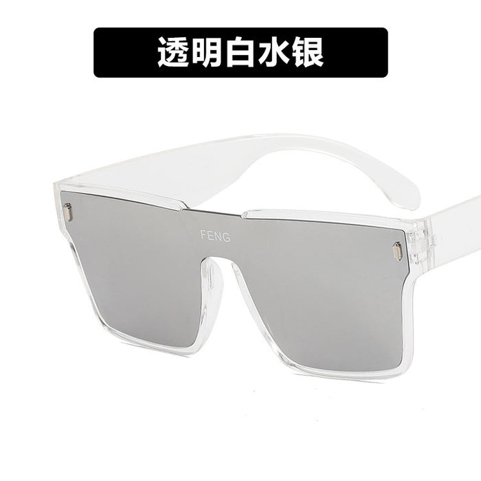 Wholesale Personalized one-piece sunglasses, large frame sunglasses, super cool windproof glasses