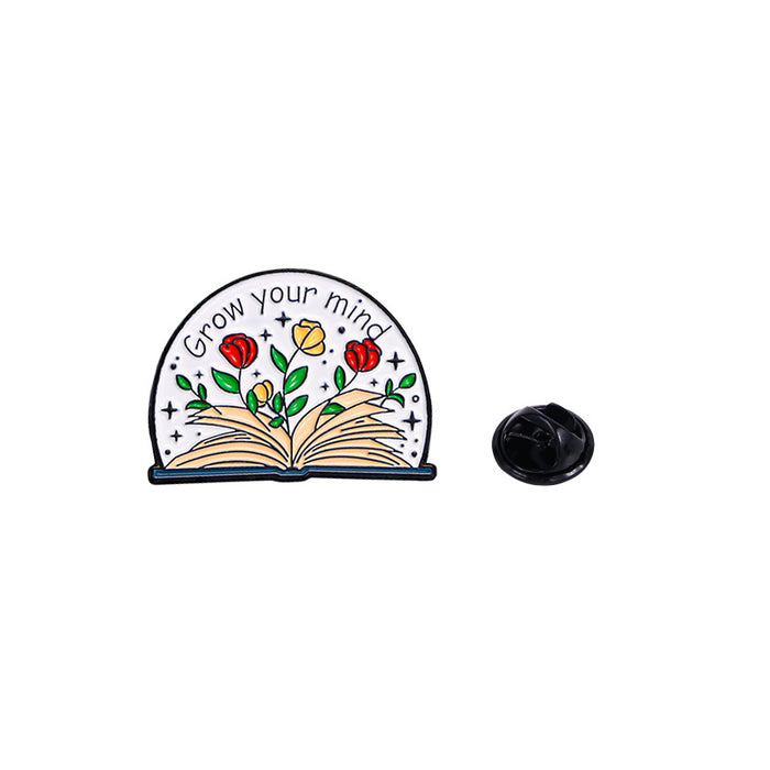 Wholesale Original cartoon book flower brooch exquisite versatile badge horse pin badge