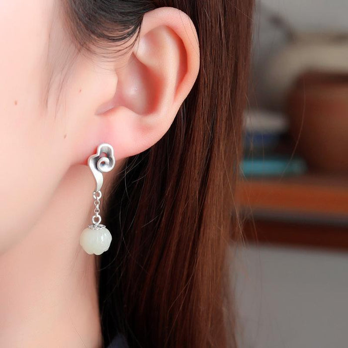 Wholesale Feminine Xiangyun Lotus Earrings