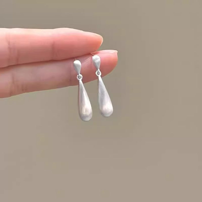 Wholesale Frosted Wire-drawing Drop Earrings Women's Simple Elegant Earrings