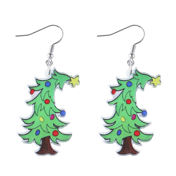 Wholesale Acrylic Christmas Wine Glass Earrings JDC-ES-ChuLian005