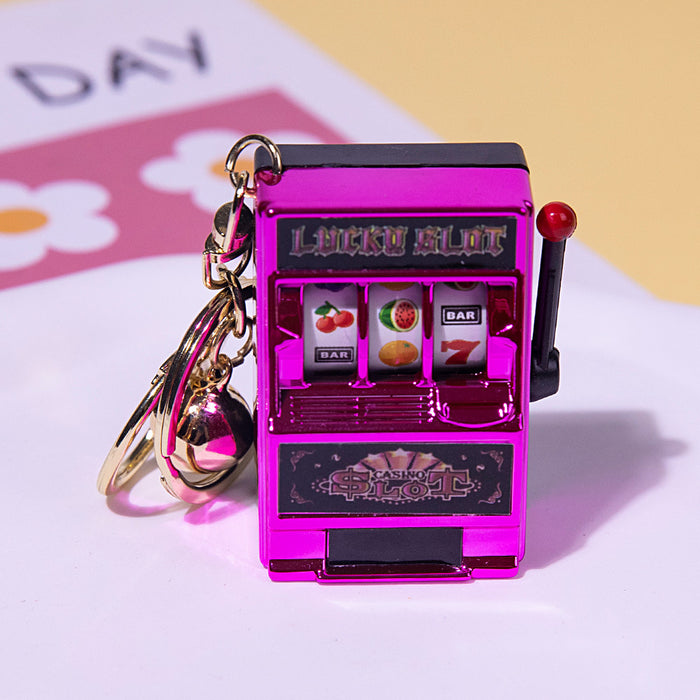 Wholesale Creative Tiger Fruit Machine Pendant Lucky Drawing Keychain Fun Toy Keychain Office Cultural