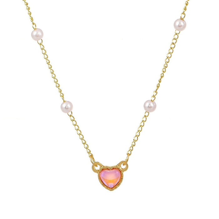 Cat's Eye Love Necklace Women's Light Necklace