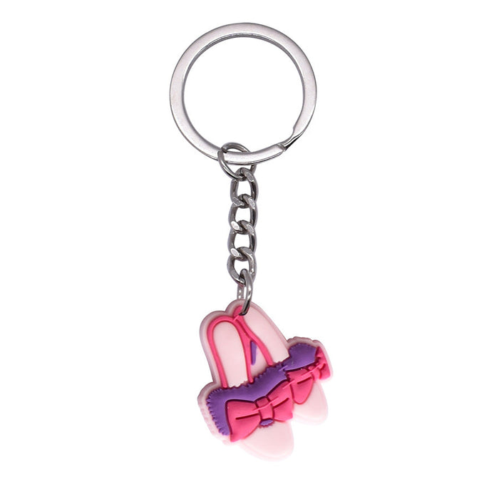 Wholesale 10pcs New Pink Princess Girl Silicone Keychains JDC-KC-XinChuang003